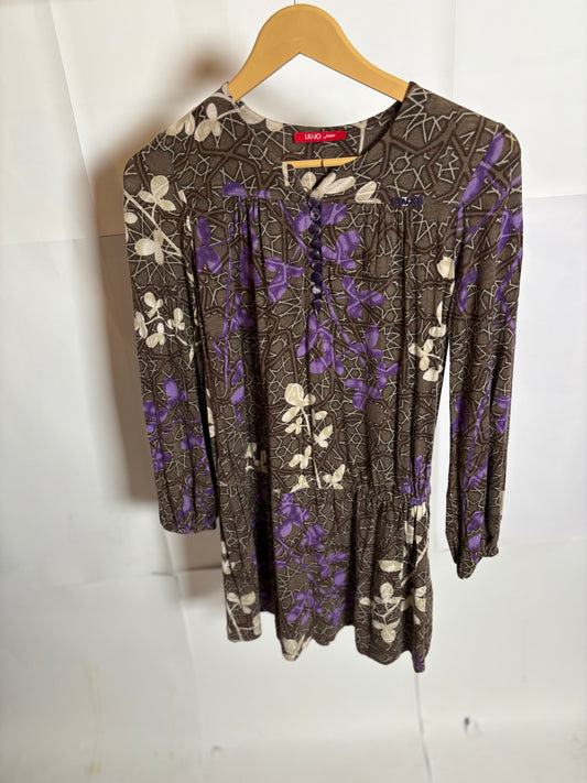 LIU-JO Floral Elegance Brown Dress