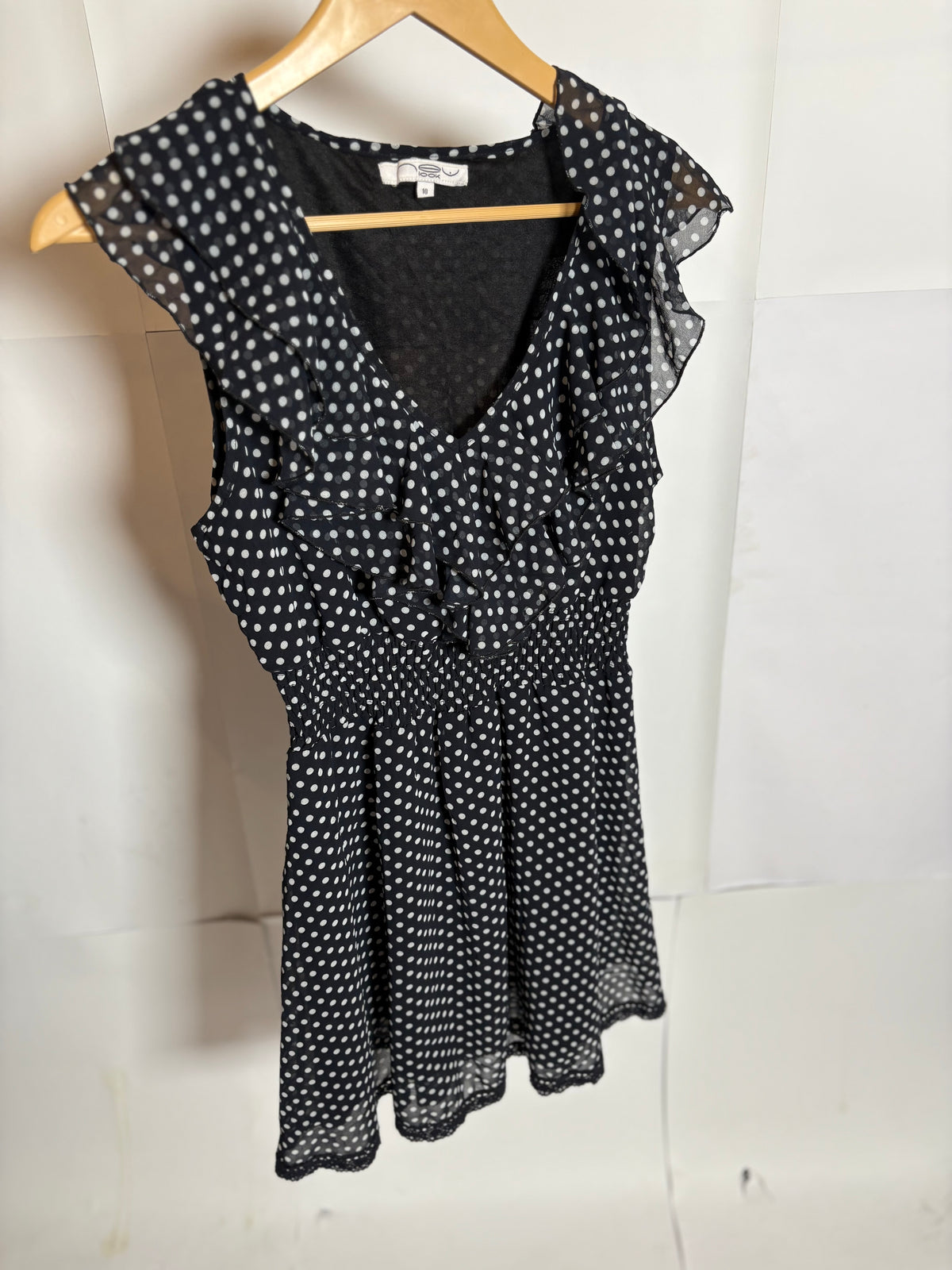 New Look Sleeveless Polka Dot Dress