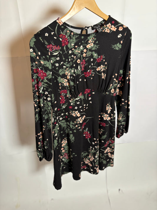 New Look Floral Black Dress