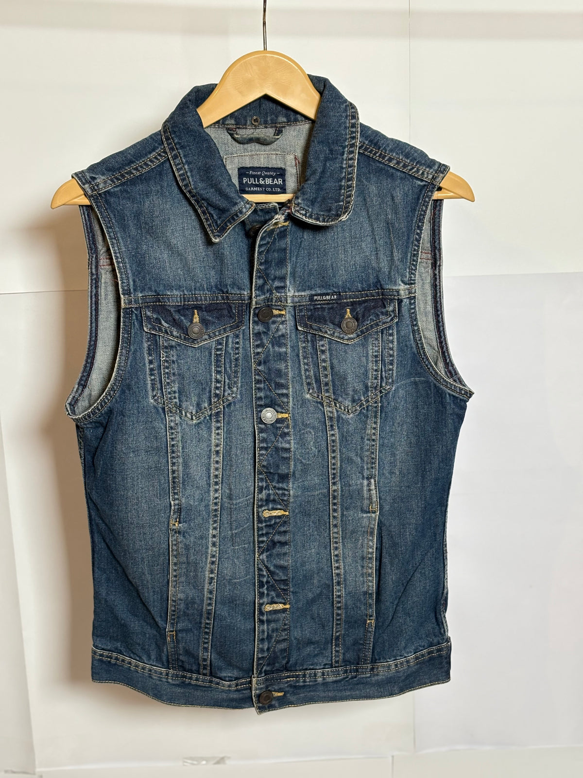 Blue Heritage Denim Sleeveless Jacket