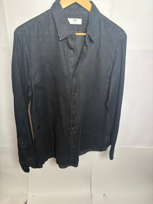 Uniqlo Formal Black Button Down Shirt