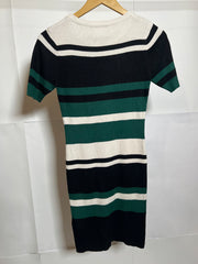 Dual-Tone Green & Black Bodycon