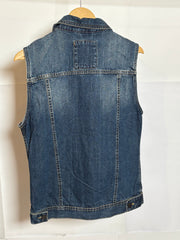 Blue Heritage Denim Sleeveless Jacket