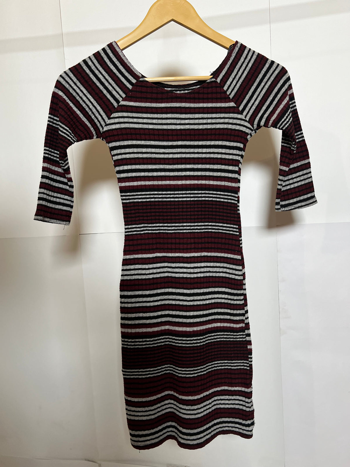 Mahroon Luxe Stripe Bodycon